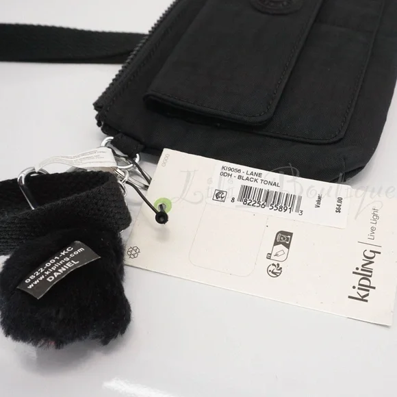 Kipling Lane 2-in-1 Wallet Crossbody Mini Bag Polyamide KI9056 Black Tonal $64 - Picture 10 of 10